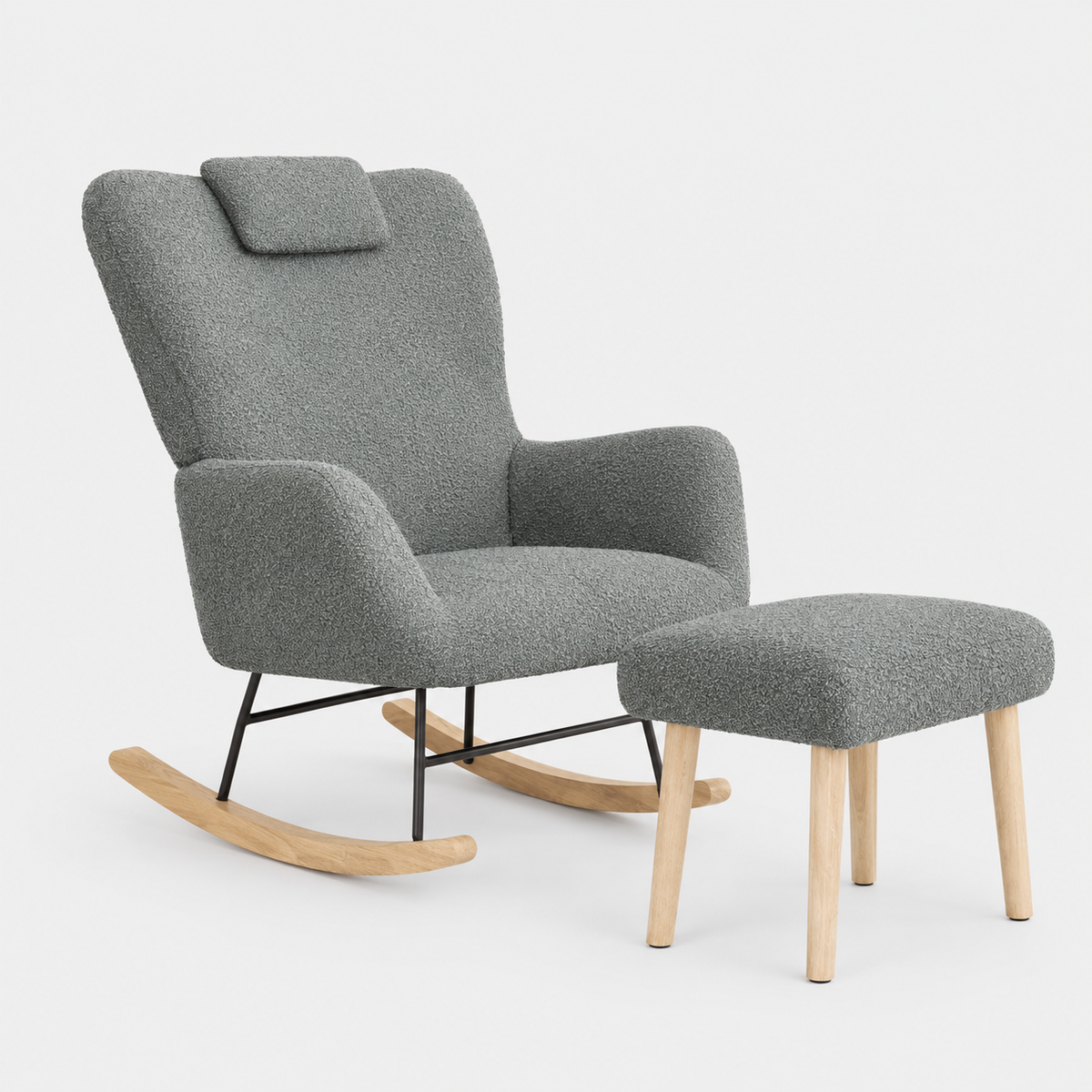 Fauteuil à bascule Bergen avec repose-pieds