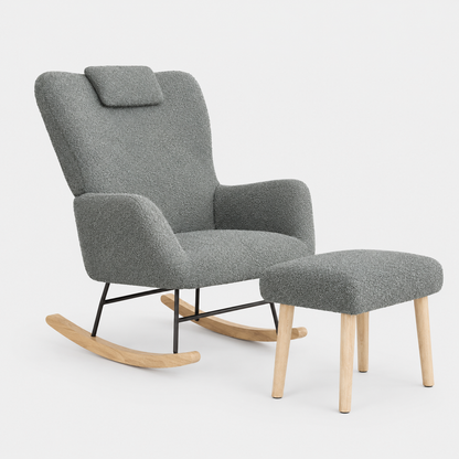 Fauteuil à bascule Bergen avec repose-pieds