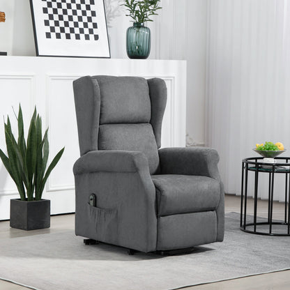 Fauteuil inclinable électrique Bandol gris anthracite dans un salon