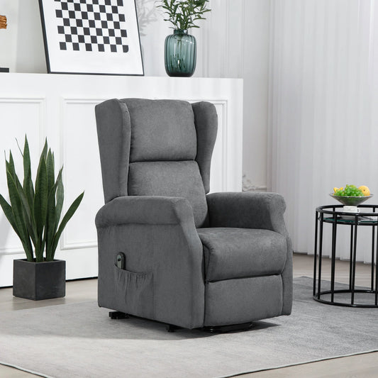 Fauteuil inclinable électrique Bandol gris anthracite dans un salon