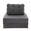 Fauteuil lit pliant Groix en velours côtelé gris anthracite