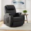 Fauteuil relax releveur électrique Douarnenez simili cuir noir dans un salon