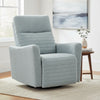 Fauteuil relax bleu gris dans un salon lumineux