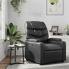 Fauteuil relax inclinable manuel en simili cuir noir dans un salon lumineux