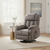Fauteuil relax électrique tissu Quiberon gris en position releveur dans un salon lumineux