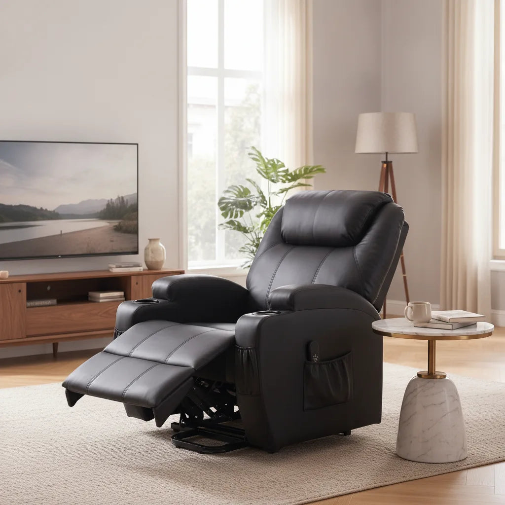 Fauteuil relax releveur électrique Douarnenez incline face à la télévision