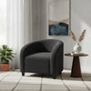 Fauteuil d'appoint salon en bouclette Gris Anthracite près d'une fenêtre